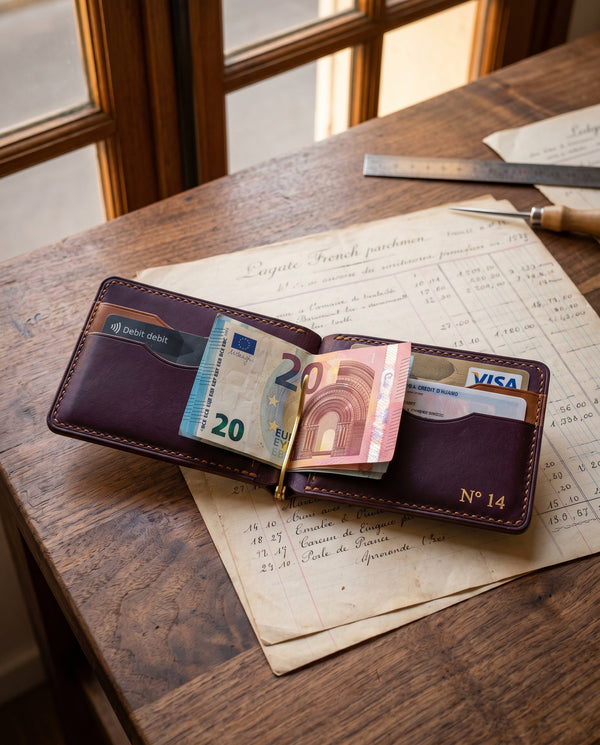 Modello N° 14 · Fermasoldi con 4 Carte